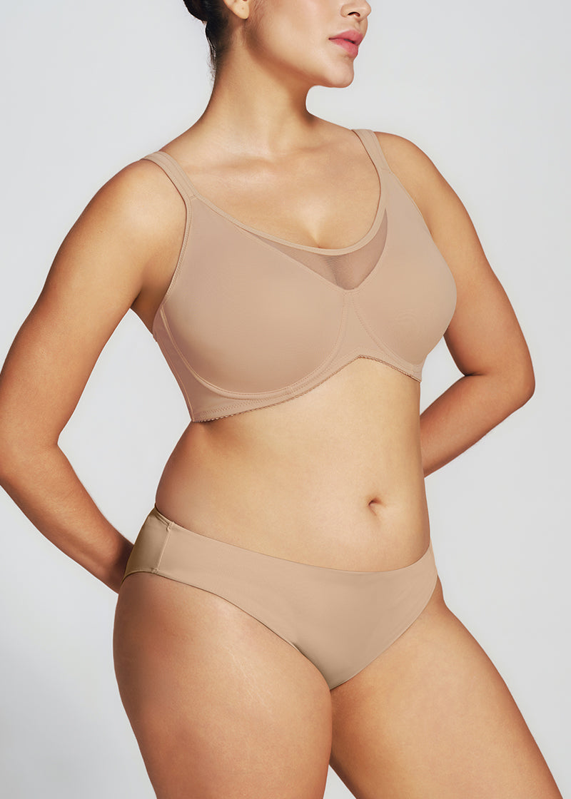 Mesh Cooling Full Coverage Minimizer Bra