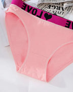 Culottes taille haute pour femme à ruban Love Letter (Lot de 6)