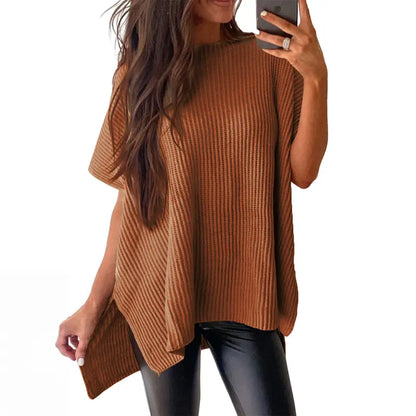 Women's Oversized Loose Round Neck Knitted Top