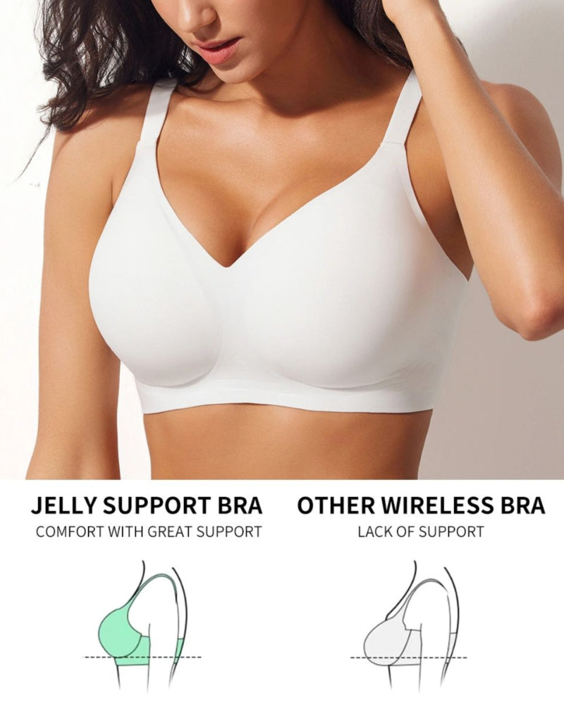 Soutien-gorge push-up confortable sans fil pour femme Jelly