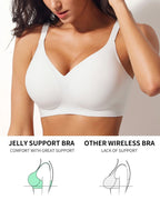 Soutien-gorge push-up confortable sans fil pour femme Jelly