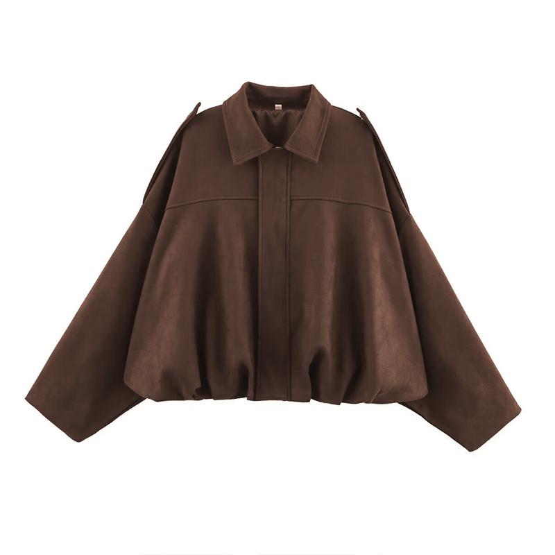 Veste vintage zippée à col pour femme