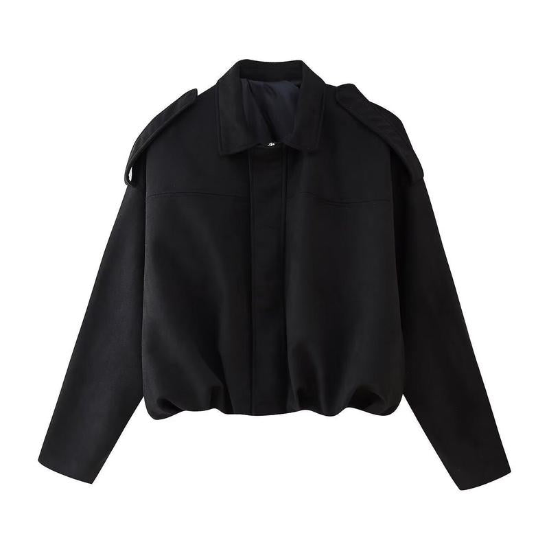 Veste vintage zippée à col pour femme