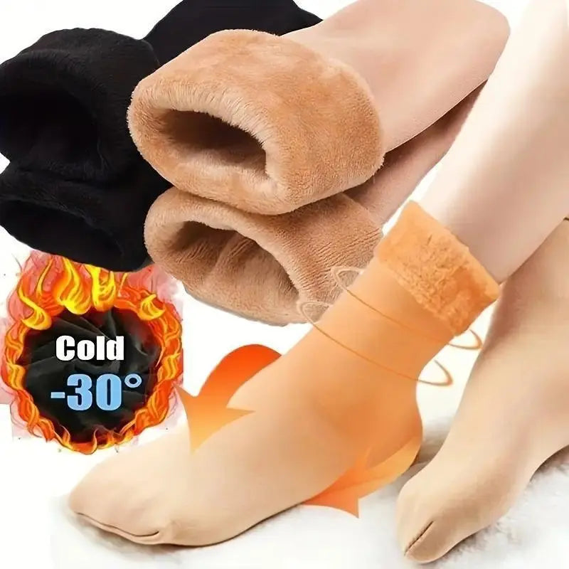 Chaussettes thermiques épaisses en polaire pour homme et femme, 6 paires/12 pièces, chaussettes d'intérieur d'hiver anti-froid