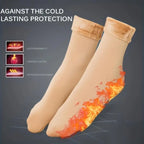 Unisex Thick Fleece Heating Thermal Socks, 6 Pairs/12 Pcs, Cold Proof Winter Floor Socks
