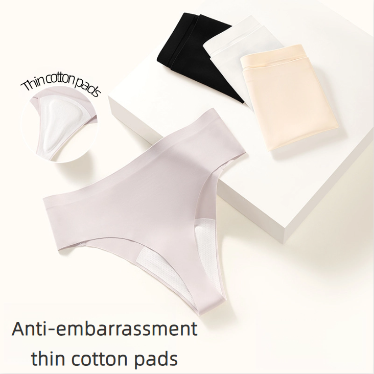 Anti-Embarrassment Ice Silk Seamless Thongs for Yoga & Fitness