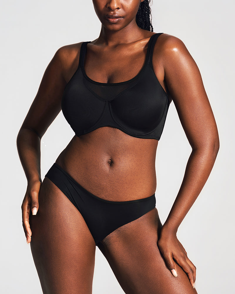 Soutien-gorge minimiseur à maille respirante offrant une couvrance intégrale