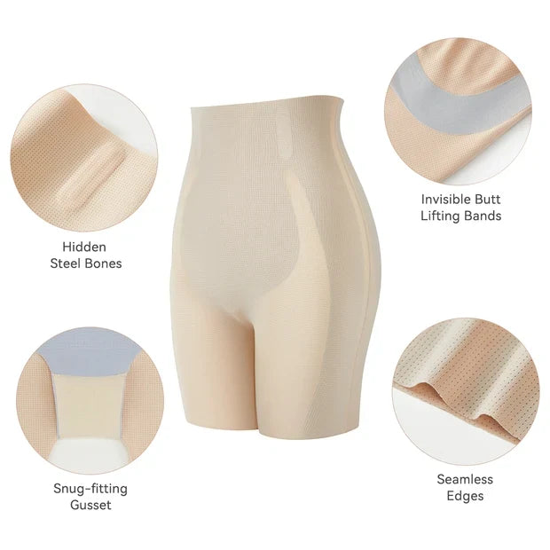 Short gainant taille haute ventre plat pour femme