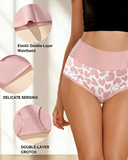 Cotton Stretchy Love Print Panties (6 Pack)