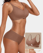 Soutien-gorge push-up lissant, sans coutures et confortable