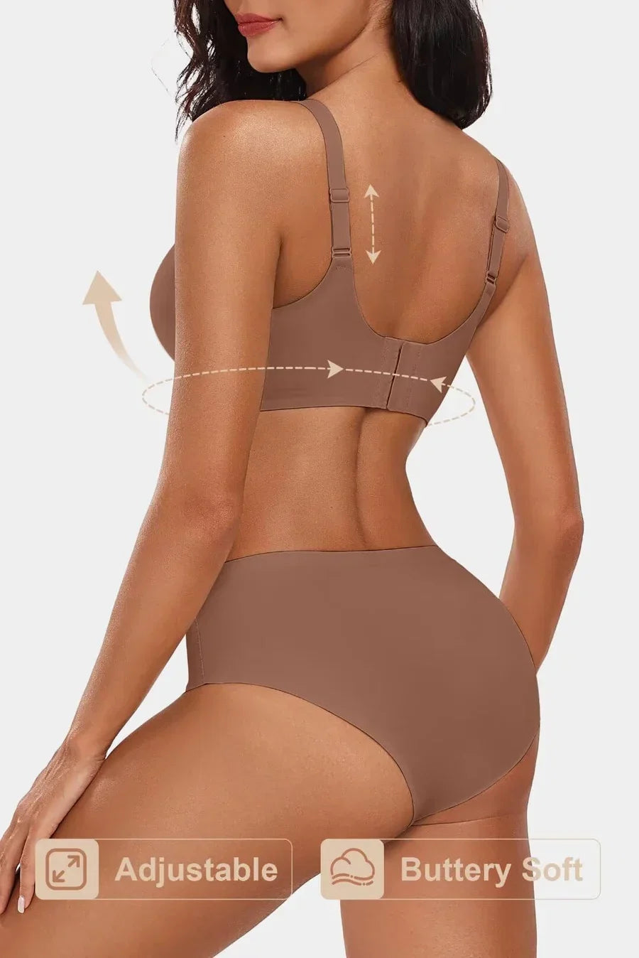 Soutien-gorge push-up lissant, sans coutures et confortable
