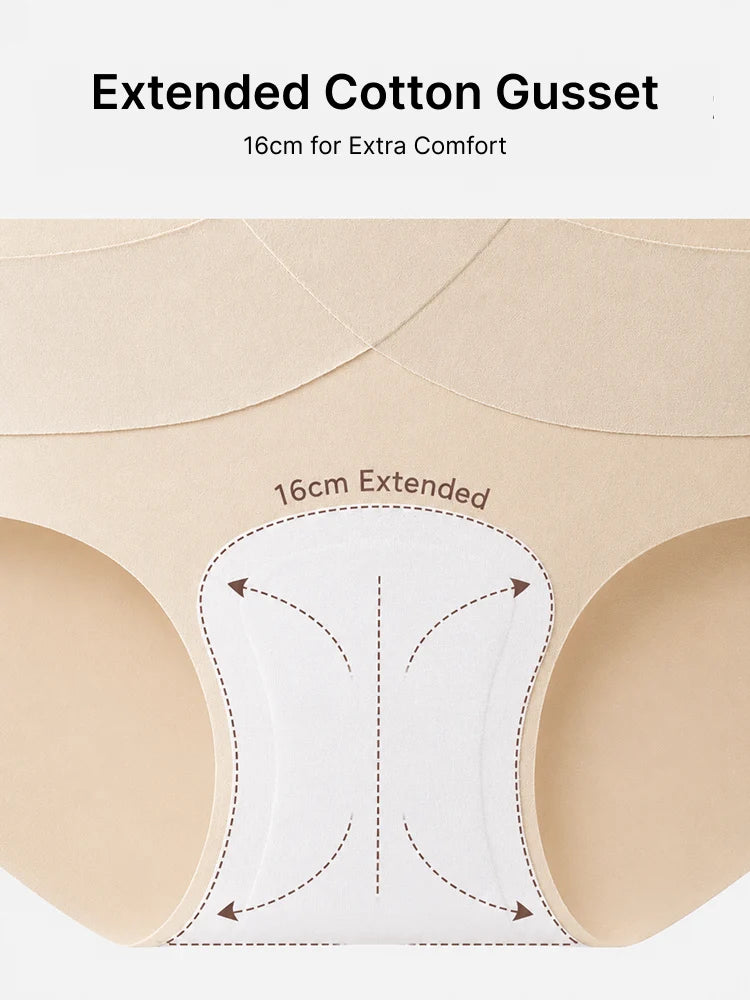 Women's Seamless High Waist Tummy X-Shape Shaping Briefs(3packs)