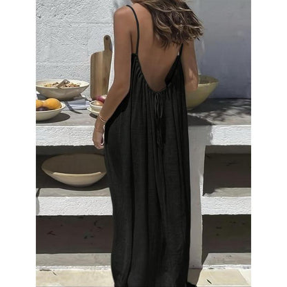 Women's Sleeveless Cami Lounge Maxi Dress