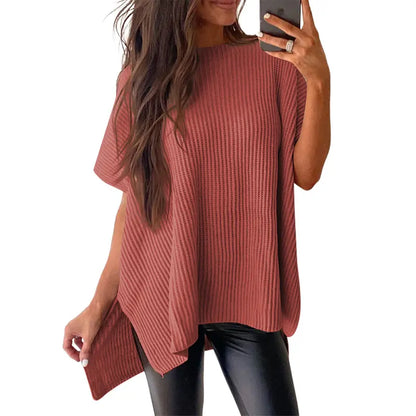 Women's Oversized Loose Round Neck Knitted Top