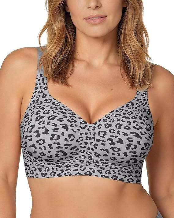 Soutien-gorge lissant sans armatures, sans fil, à couvrance complète