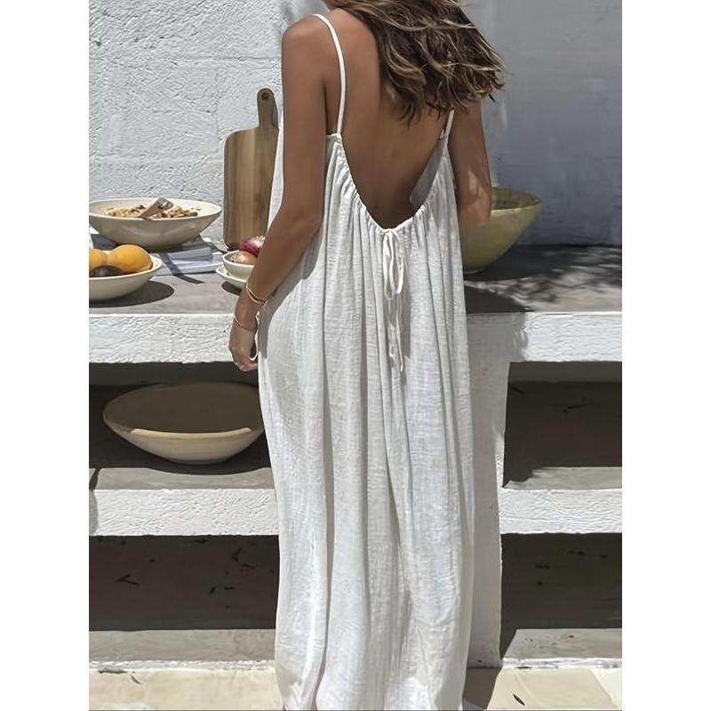 Women's Sleeveless Cami Lounge Maxi Dress