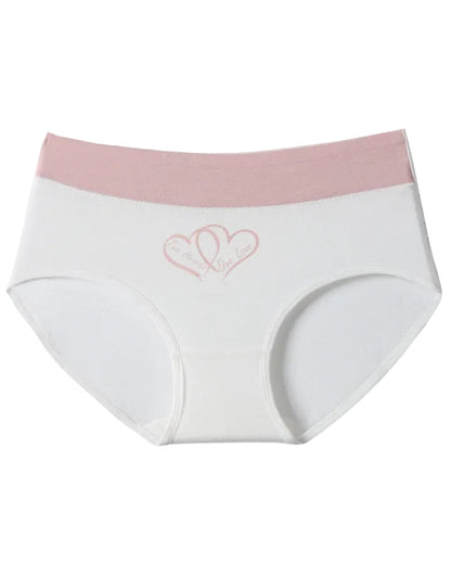 Cotton Stretchy Love Print Panties (6 Pack)