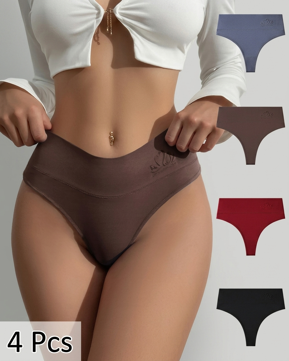 Culottes taille haute sans coutures pour tous les jours (Lot de 4)