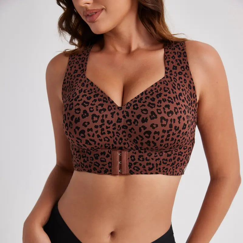 Soutien-gorge de maintien à fermeture avant et dos croisé sans armature