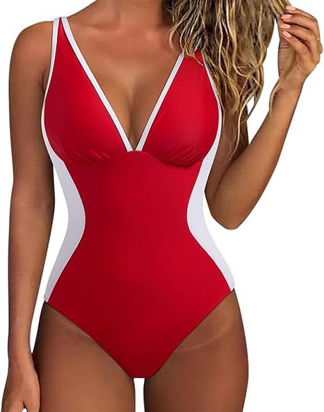 Maillot de bain une pièce gainant à blocs de couleurs