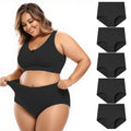Culottes taille haute en coton grande taille pour femme