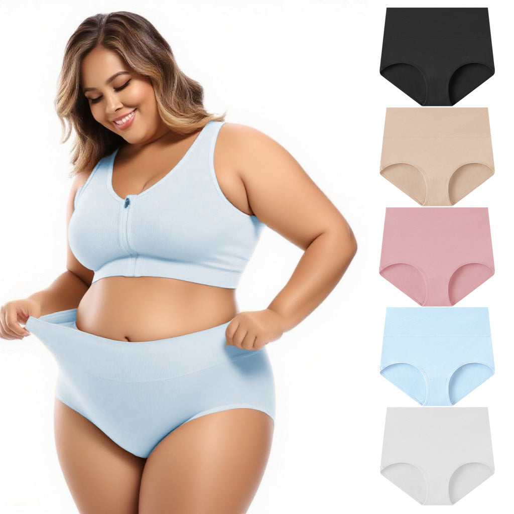 Culottes taille haute en coton grande taille pour femme