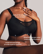 Mesh Cooling Full Coverage Minimizer Bra