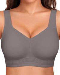 Soutien-gorge lissant sans armatures, sans fil, à couvrance complète
