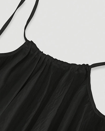 Women's Solid Color Backless Cami Dress