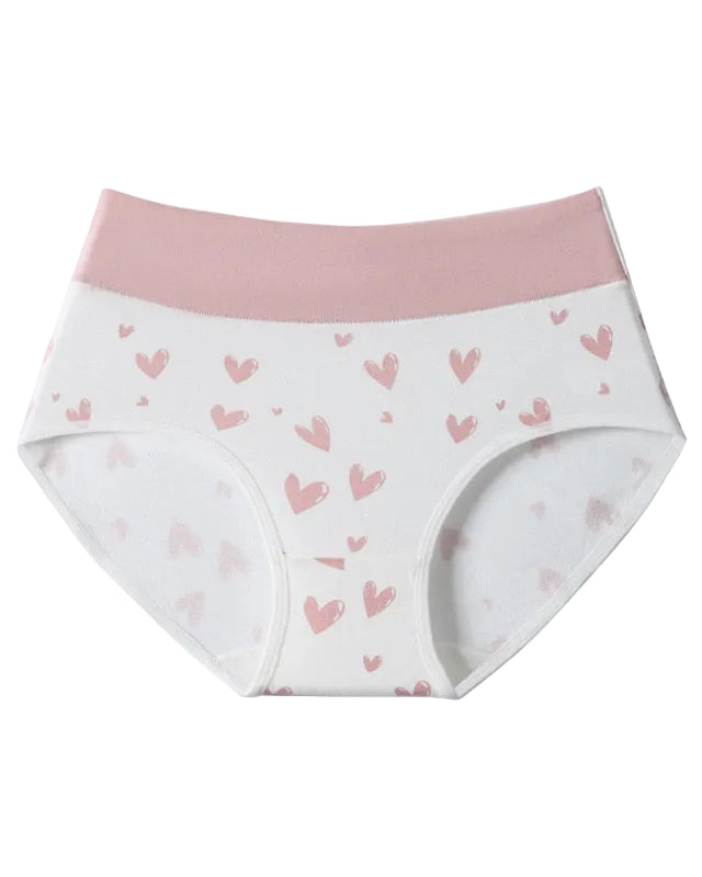 Cotton Stretchy Love Print Panties (6 Pack)