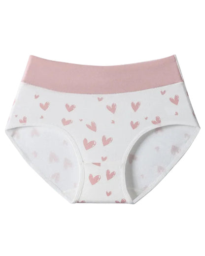 Cotton Stretchy Love Print Panties (6 Pack)