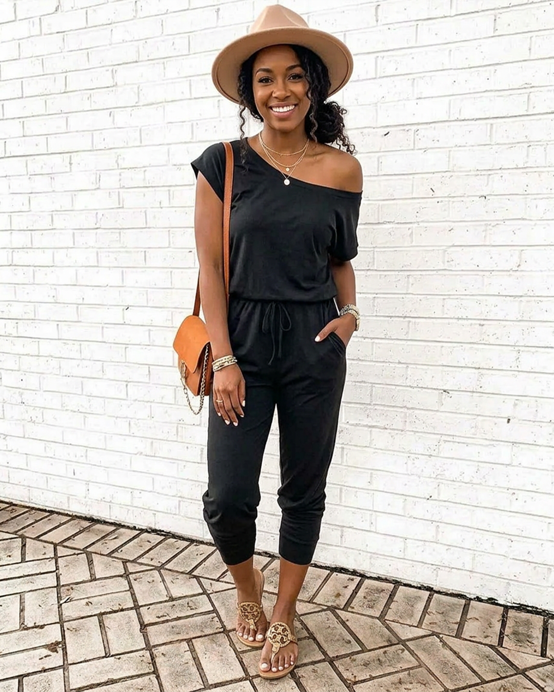 (S-3XL) Women's Off Shoulder Stretchy Jumpsuit