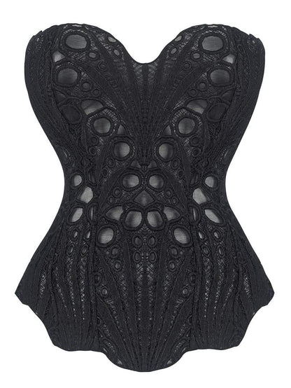 Women's Lace Up Shapewear Tube Top Tummy Control Shapewear for Women