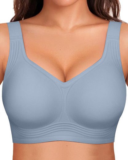 Soutien-gorge lissant sans armatures, sans fil, à couvrance complète