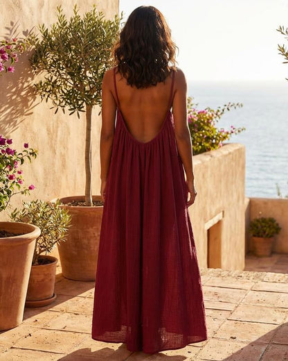 Women's Sleeveless Cami Lounge Maxi Dress