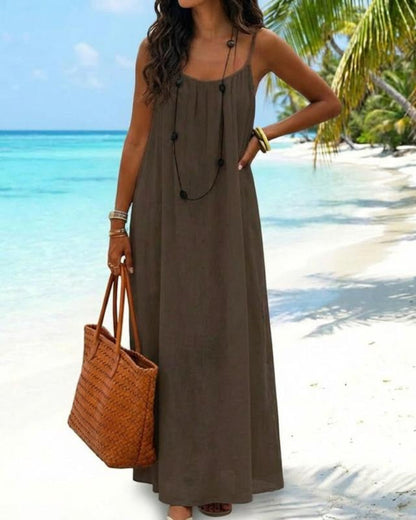 Women's Sleeveless Cami Lounge Maxi Dress
