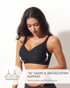 Soutien-gorge push-up confortable sans fil pour femme Jelly
