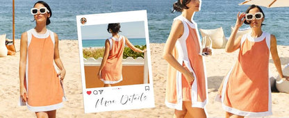 Two-Piece Color Block Sleeveless Set with Pocket Shorts