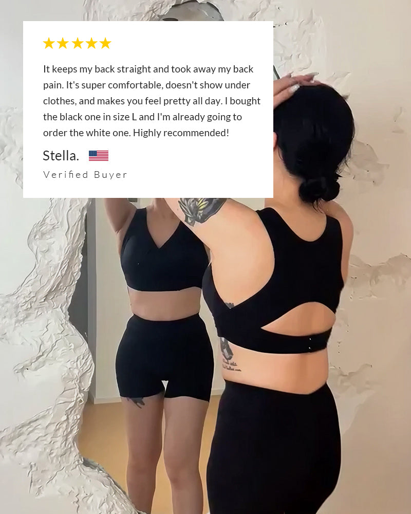 Soutien-gorge de maintien à fermeture avant et dos croisé sans armature