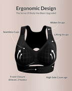 Soutien-gorge de maintien à fermeture avant et dos croisé sans armature