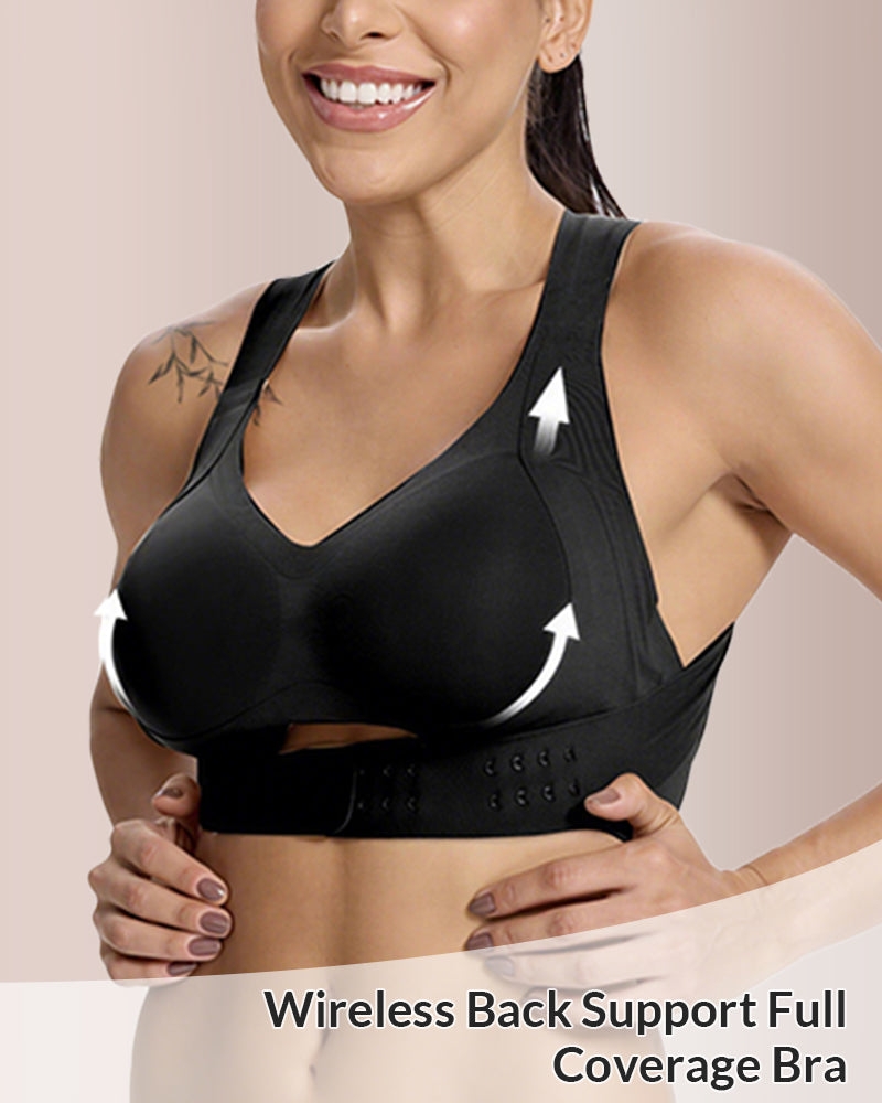 Soutien-gorge de maintien à fermeture avant et dos croisé sans armature