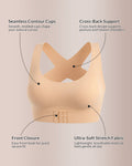 Soutien-gorge de maintien à fermeture avant et dos croisé sans armature