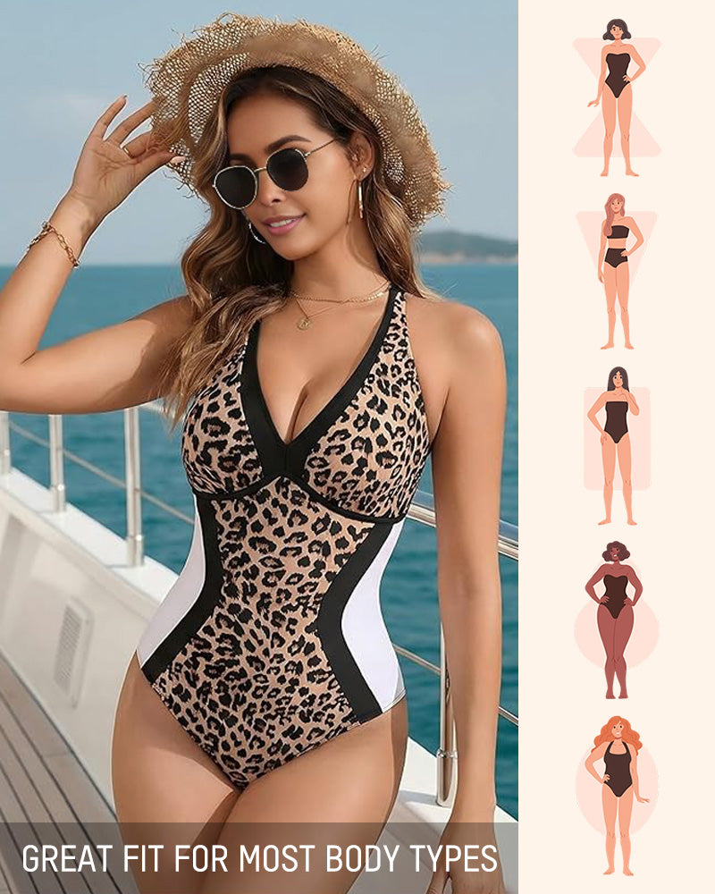 Maillot de bain une pièce gainant à blocs de couleurs