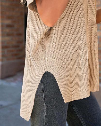 Women's Oversized Loose Round Neck Knitted Top