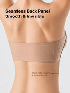 Soutien-gorge sans armatures à fermeture frontale et maintien sans bretelles