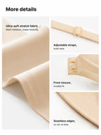 Soutien-gorge sans armatures à fermeture frontale et maintien sans bretelles