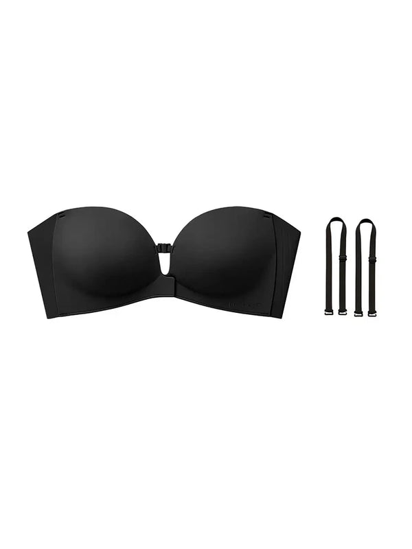 Soutien-gorge sans armatures à fermeture frontale et maintien sans bretelles