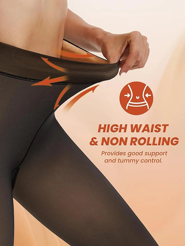 Legging en polaire à couture unique, gainant et taille haute