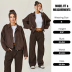 Women’s Vintage Zip-Up Collared Jacket