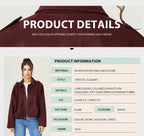 Women’s Vintage Zip-Up Collared Jacket